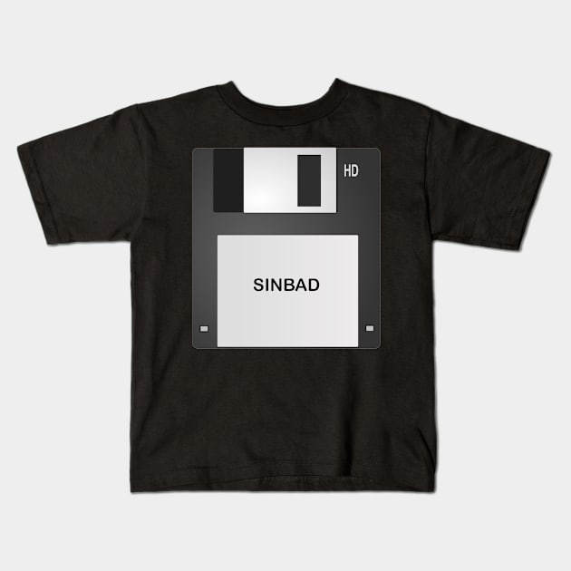 Floppy Disk Sinbad Kids T-Shirt by Abang AAT Store